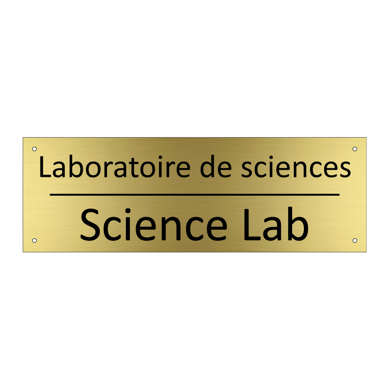 Laboratoire de sciences - Science Lab