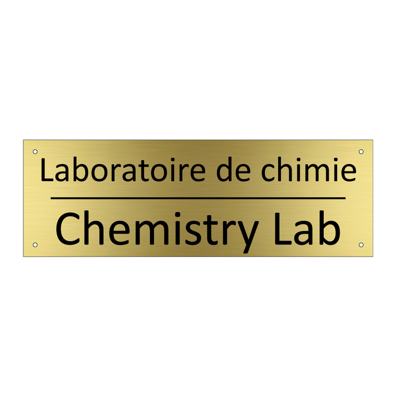 Laboratoire de chimie - Chemistry Lab