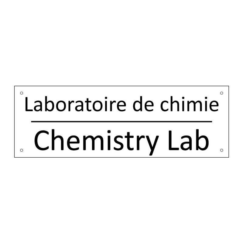 Laboratoire de chimie - Chemistry Lab