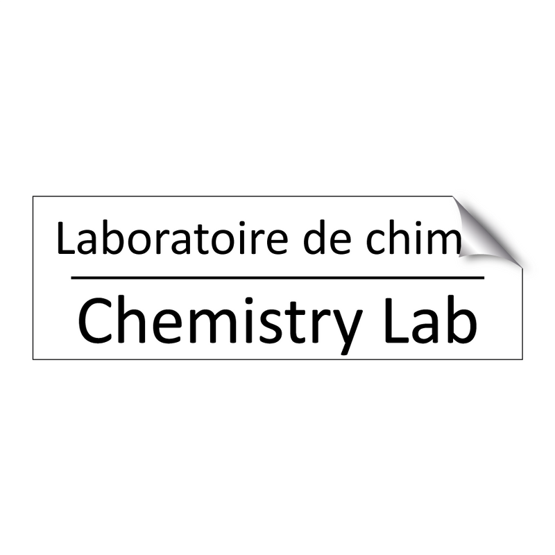 Laboratoire de chimie - Chemistry Lab