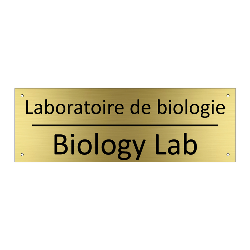 Laboratoire de biologie - Biology Lab