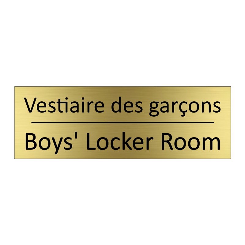 Vestiaire des garçons - Boys' Locker Room