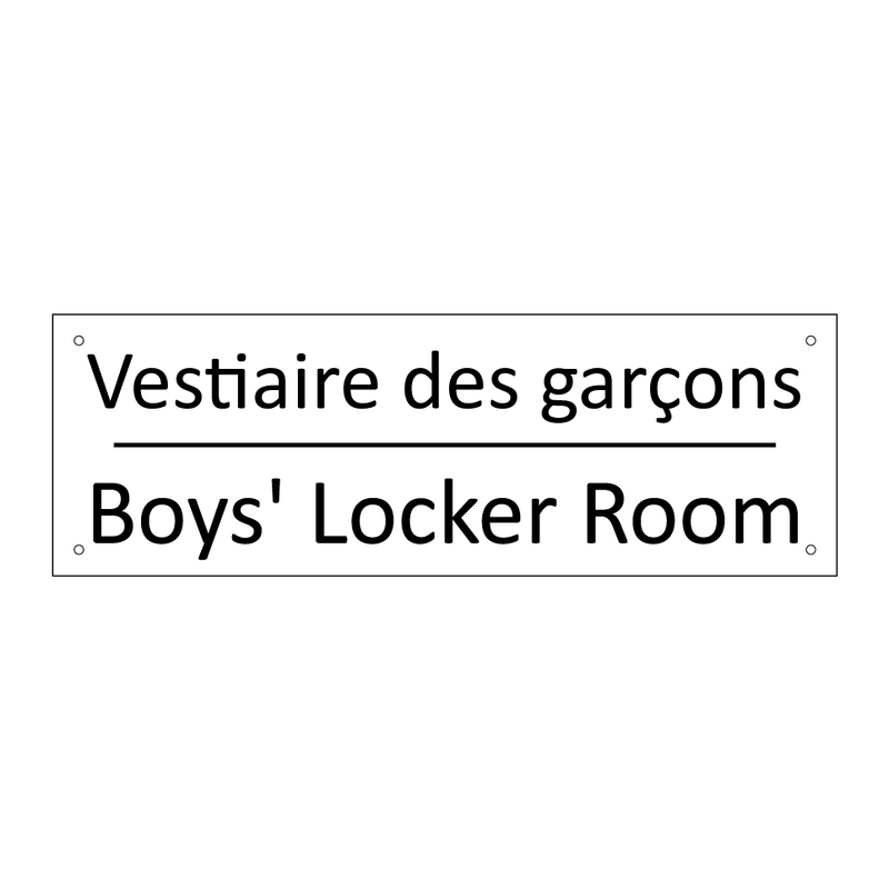 Vestiaire des garçons - Boys' Locker Room