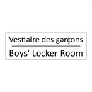 Vestiaire des garçons - Boys' Locker Room