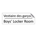 Vestiaire des garçons - Boys' Locker Room