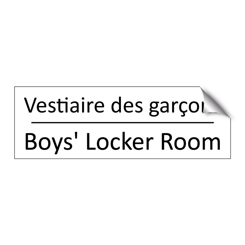 Vestiaire des garçons - Boys' Locker Room