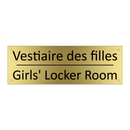 Vestiaire des filles - Girls' Locker Room