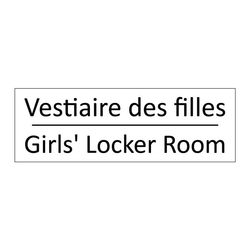 Vestiaire des filles - Girls' Locker Room