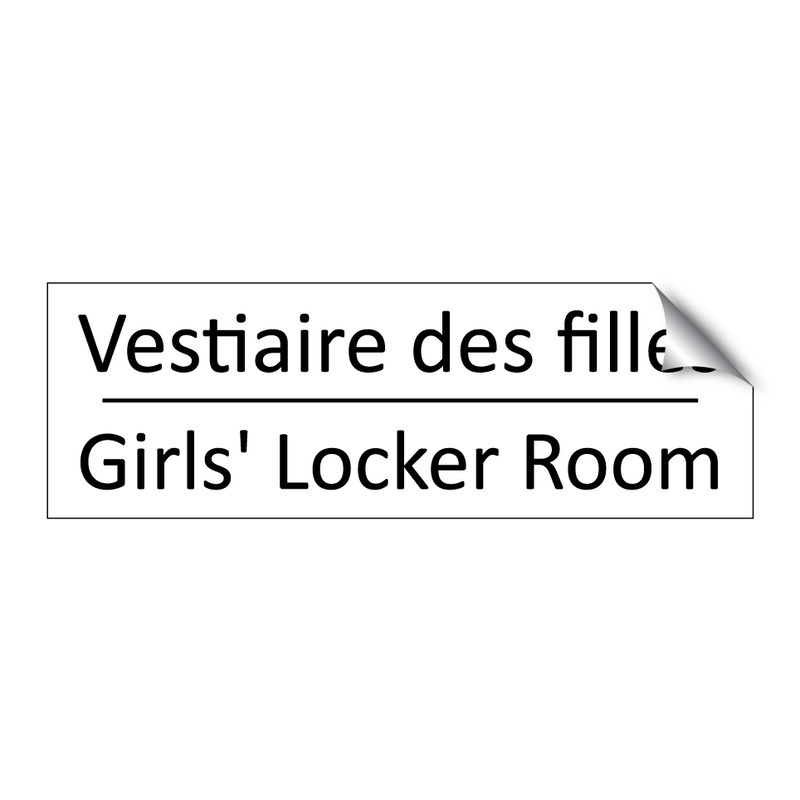 Vestiaire des filles - Girls' Locker Room