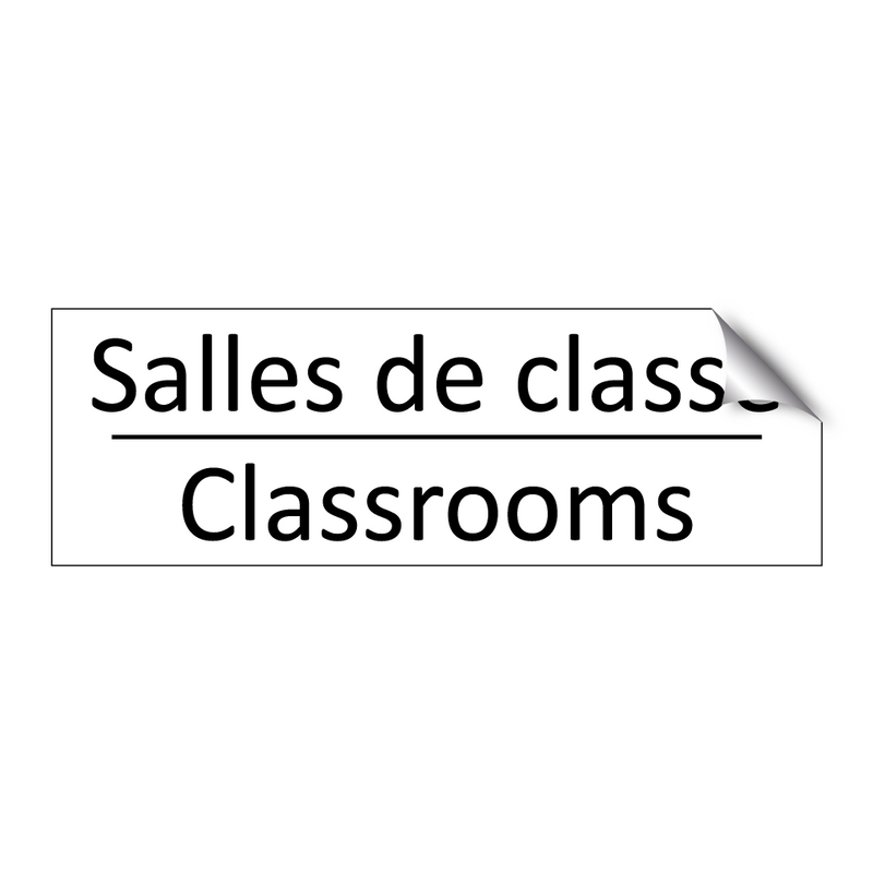 Salles de classe - Classrooms