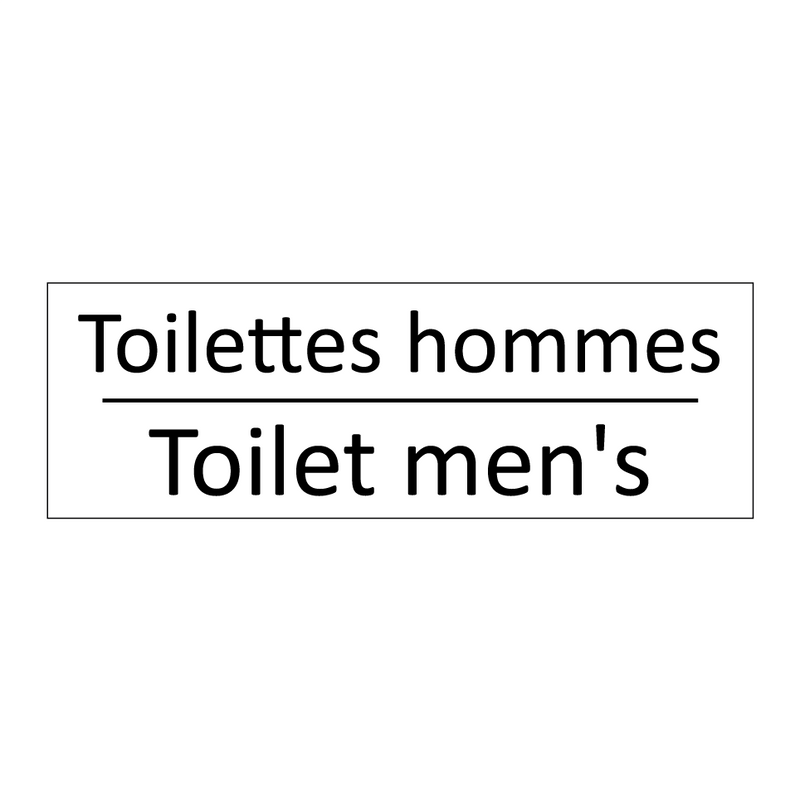 Toilettes hommes - Toilet men's