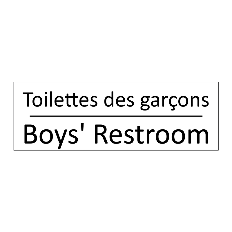 Toilettes des garçons - Boys' Restroom