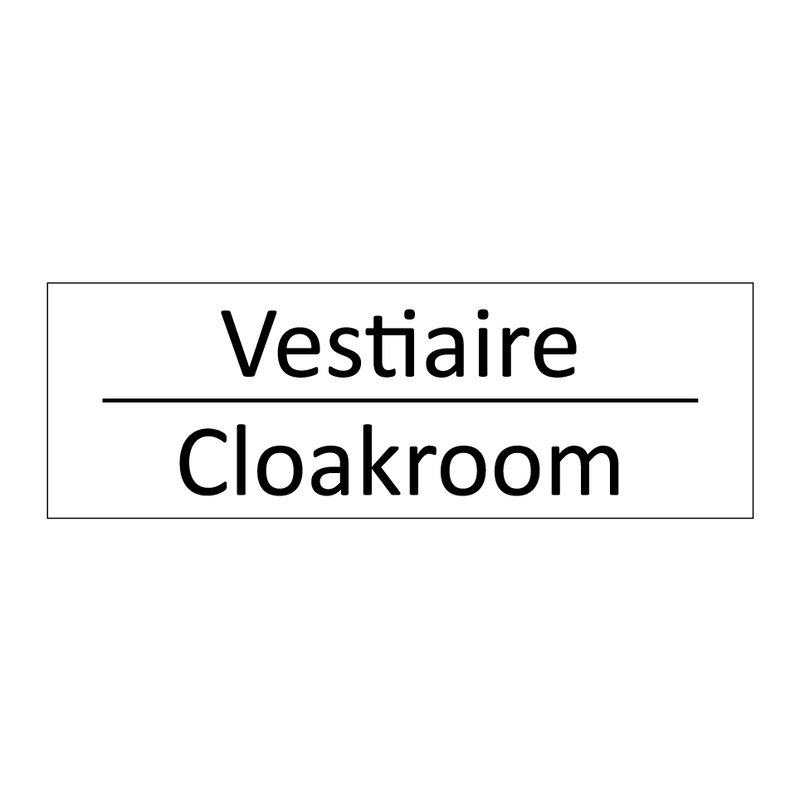 Vestiaire - Cloakroom