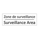 Zone de surveillance - Surveillance Area