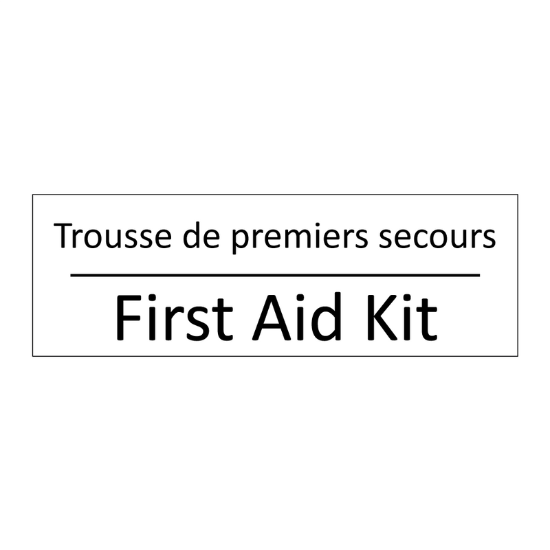 Trousse de premiers secours - First Aid Kit