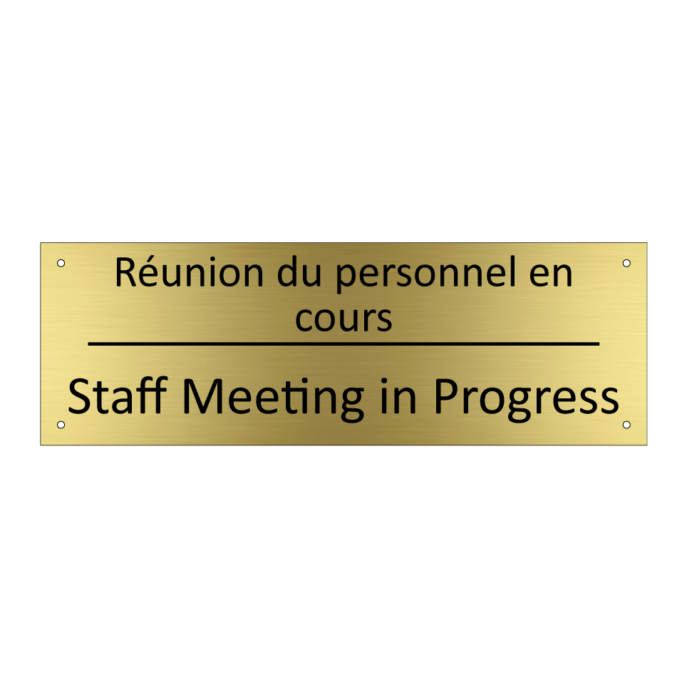 Réunion du personnel en cours - Staff Meeting in Progress
