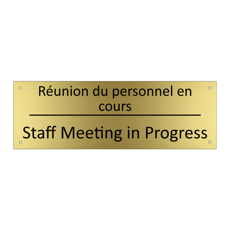 Réunion du personnel en cours - Staff Meeting in Progress