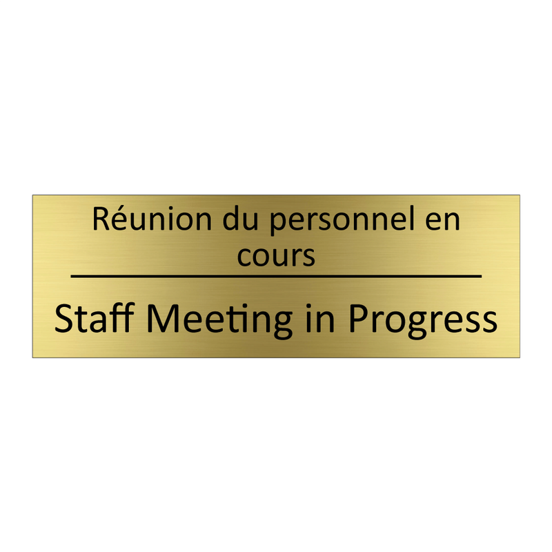 Réunion du personnel en cours - Staff Meeting in Progress