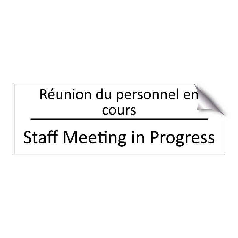 Réunion du personnel en cours - Staff Meeting in Progress