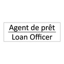 Agent de prêt - Loan Officer