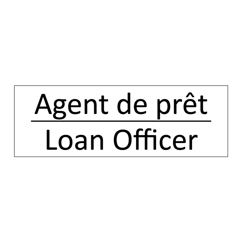 Agent de prêt - Loan Officer