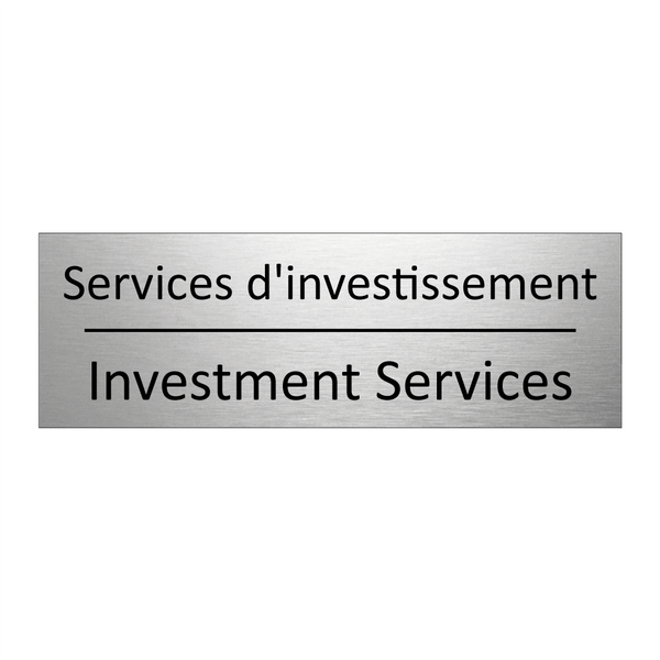 Services d'investissement - Investment Services