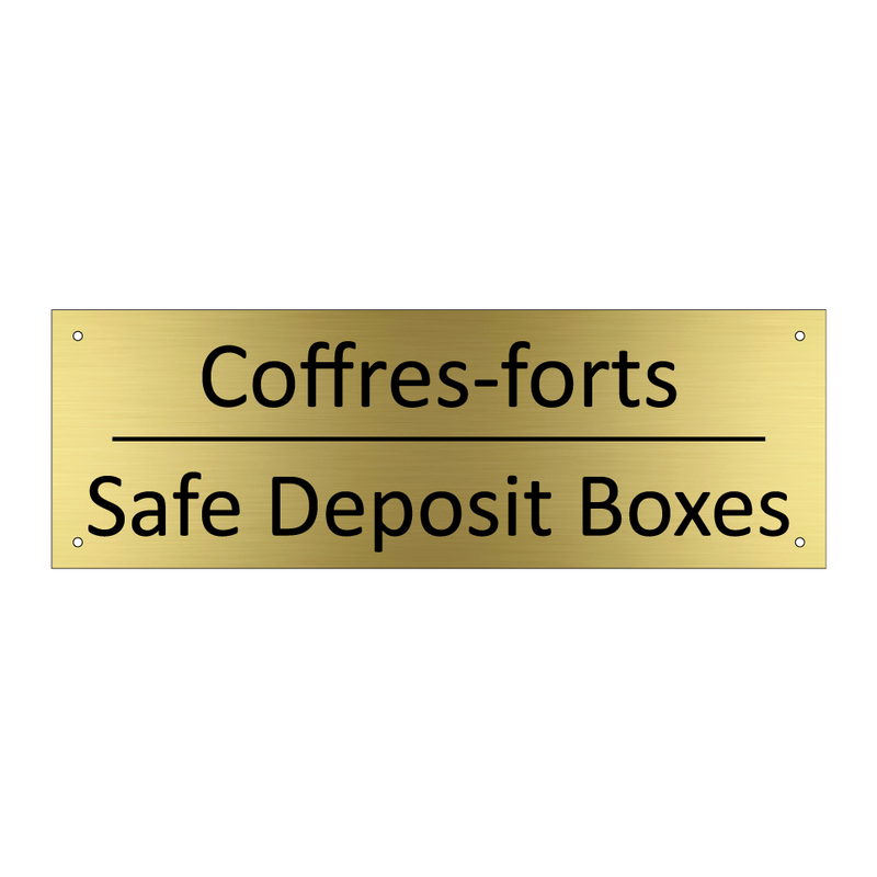 Coffres-forts - Safe Deposit Boxes