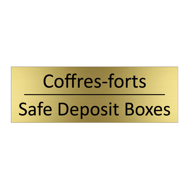Coffres-forts - Safe Deposit Boxes
