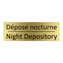 Dépose nocturne - Night Depository