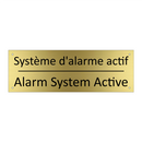 Système d'alarme actif - Alarm System Active