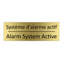Système d'alarme actif - Alarm System Active