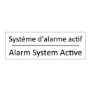 Système d'alarme actif - Alarm System Active