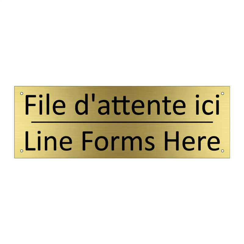 File d'attente ici - Line Forms Here