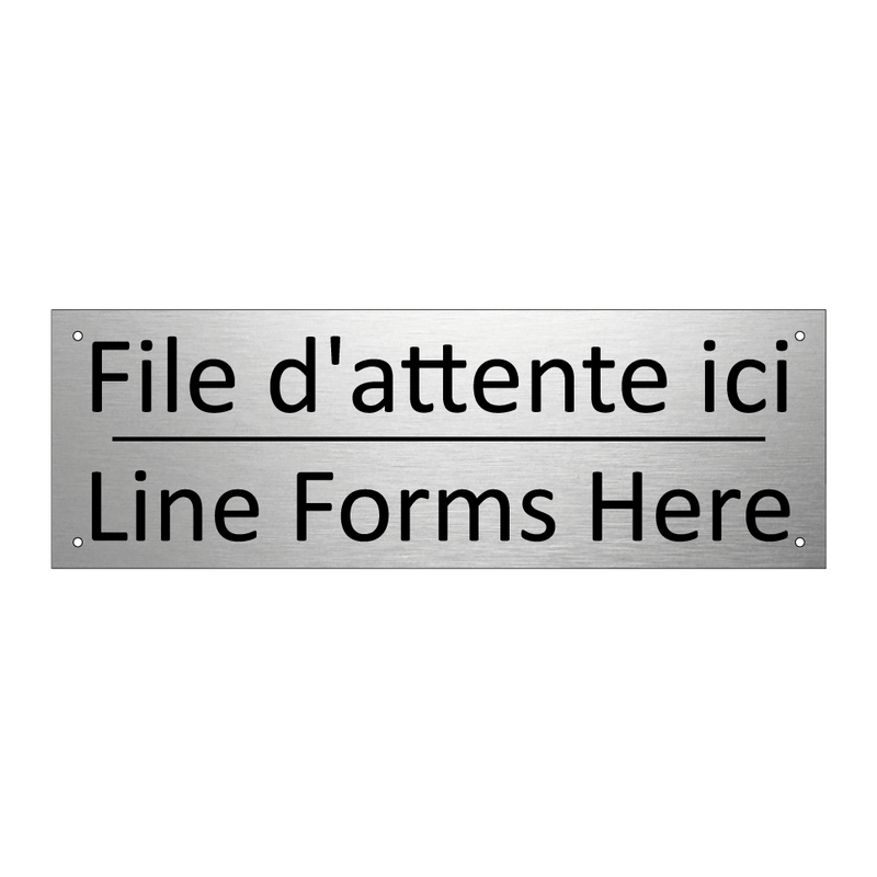 File d'attente ici - Line Forms Here