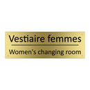 Vestiaire femmes - Women's changing room