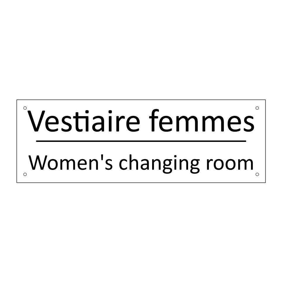 Vestiaire femmes - Women's changing room