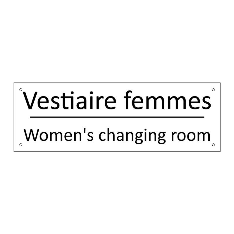Vestiaire femmes - Women's changing room
