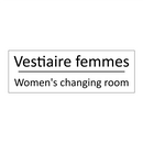 Vestiaire femmes - Women's changing room