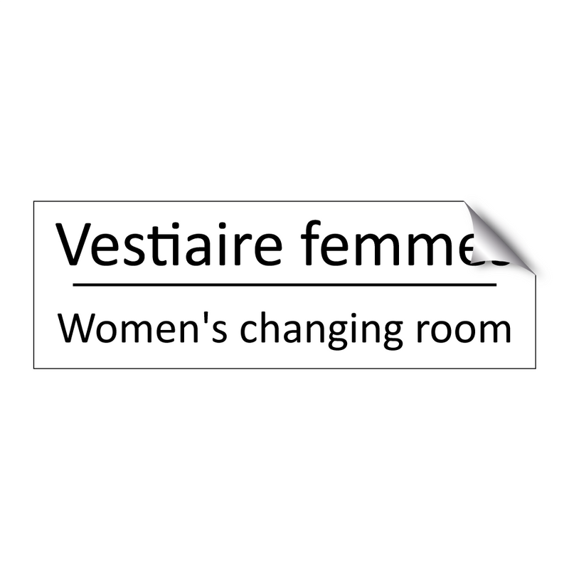 Vestiaire femmes - Women's changing room