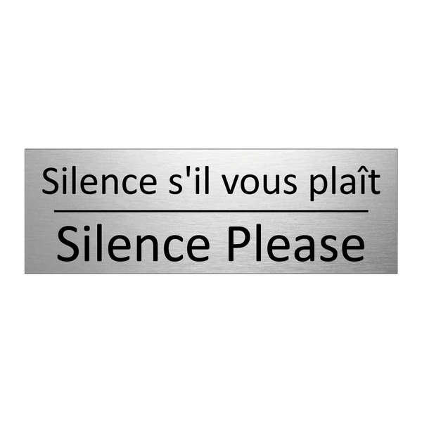 Silence s'il vous plaît - Silence Please