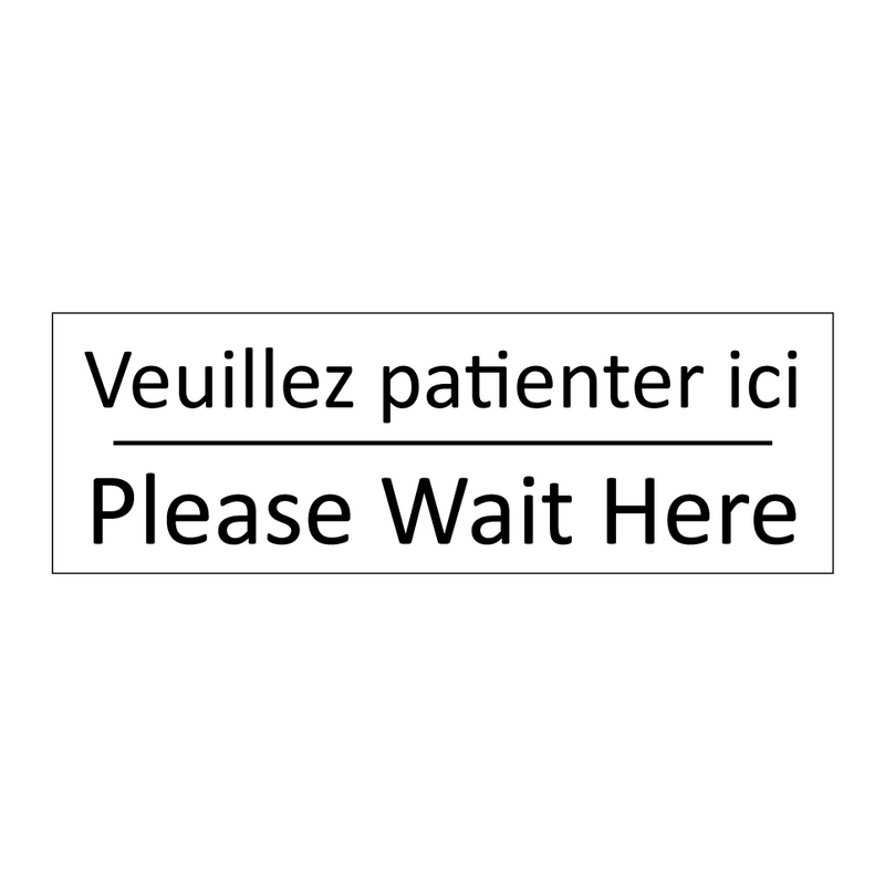 Veuillez patienter ici - Please Wait Here