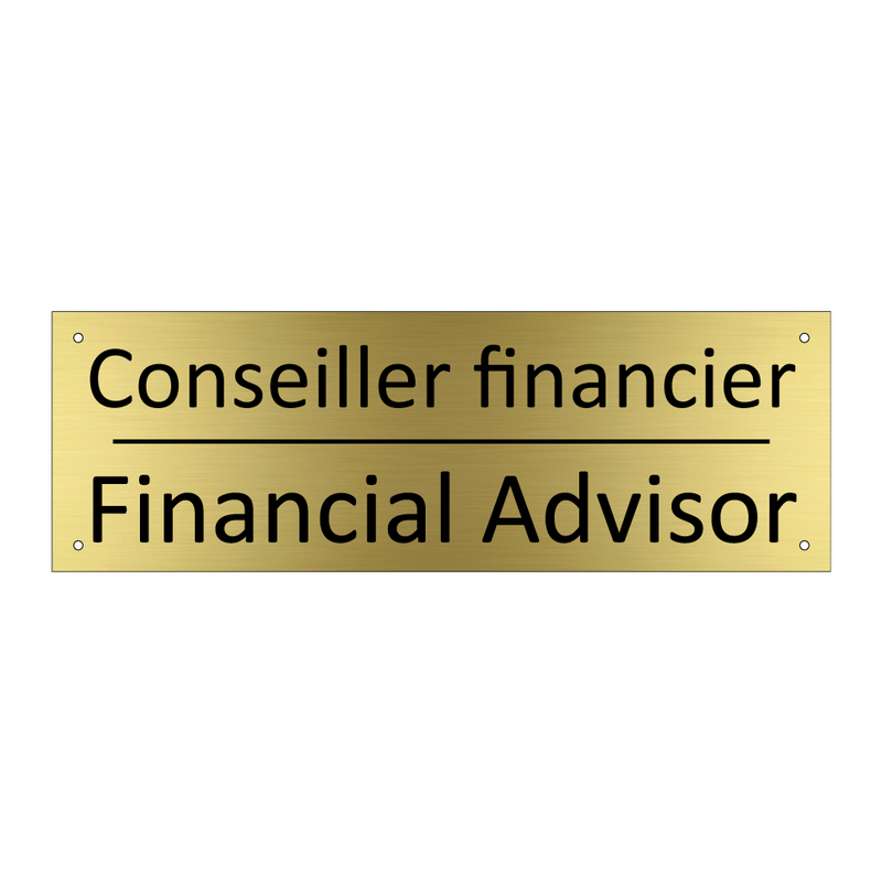 Conseiller financier - Financial Advisor