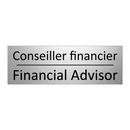 Conseiller financier - Financial Advisor