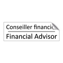 Conseiller financier - Financial Advisor