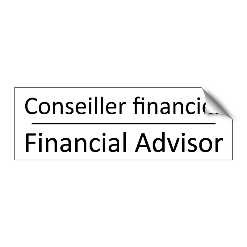 Conseiller financier - Financial Advisor