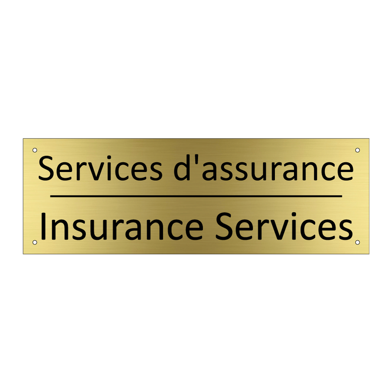 Services d'assurance - Insurance Services