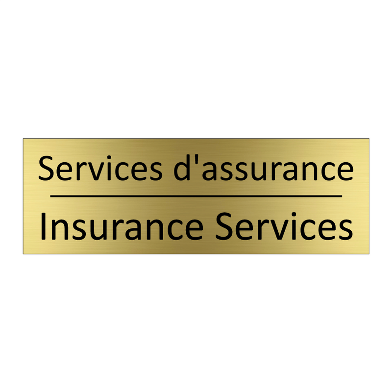 Services d'assurance - Insurance Services