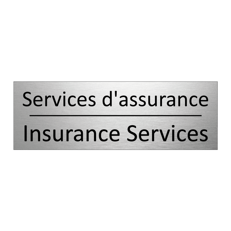 Services d'assurance - Insurance Services
