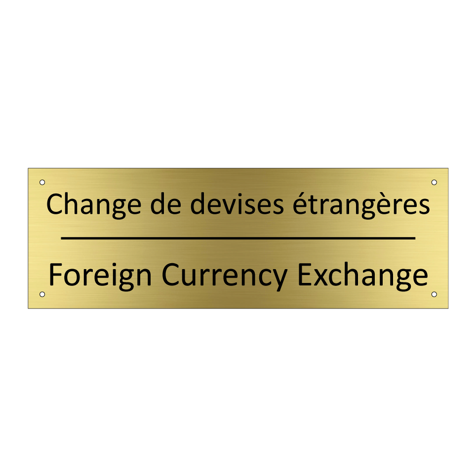 Change de devises étrangères - Foreign Currency Exchange