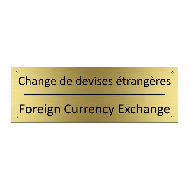 Change de devises étrangères - Foreign Currency Exchange